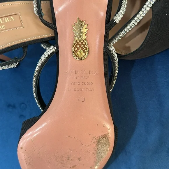 Aquazzura Eden crystal pumps size 40 USA 9.5